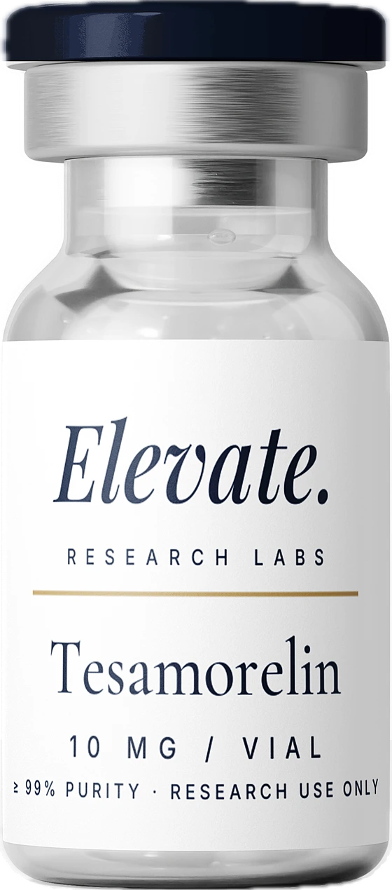 A sealed Tesamorelin research vial